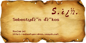 Sebestyén Ákos névjegykártya